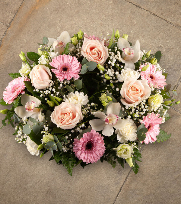 Sympathy Wreath Pink Sympathy Wreath Pink