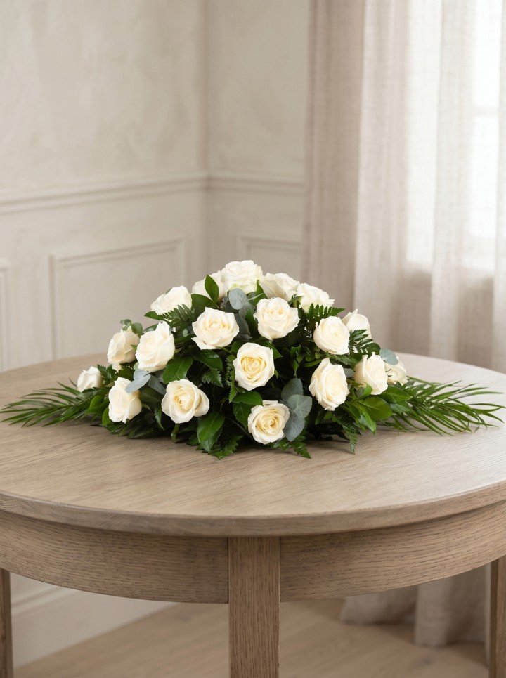 White Casket Spray White Casket Spray