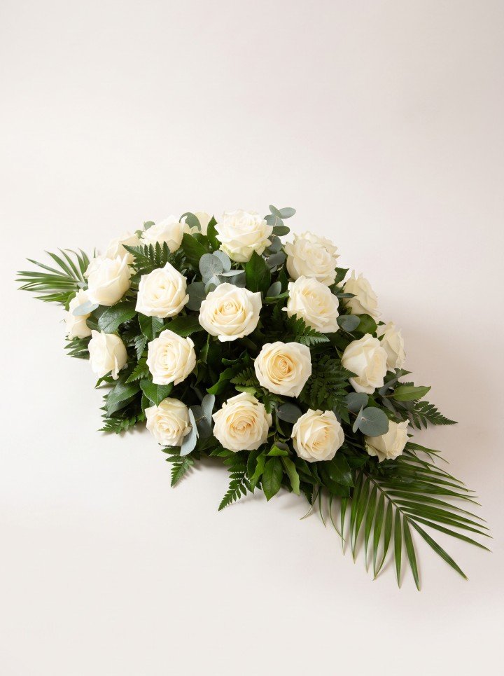 White Casket Spray White Casket Spray