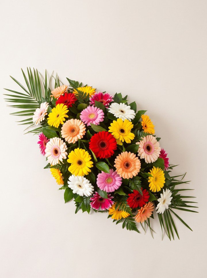 Colourful Casket Spray Colourful Casket Spray