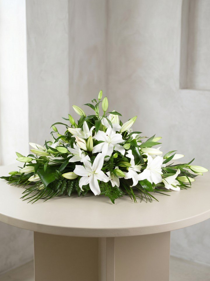 Lily Casket Spray Lily Casket Spray
