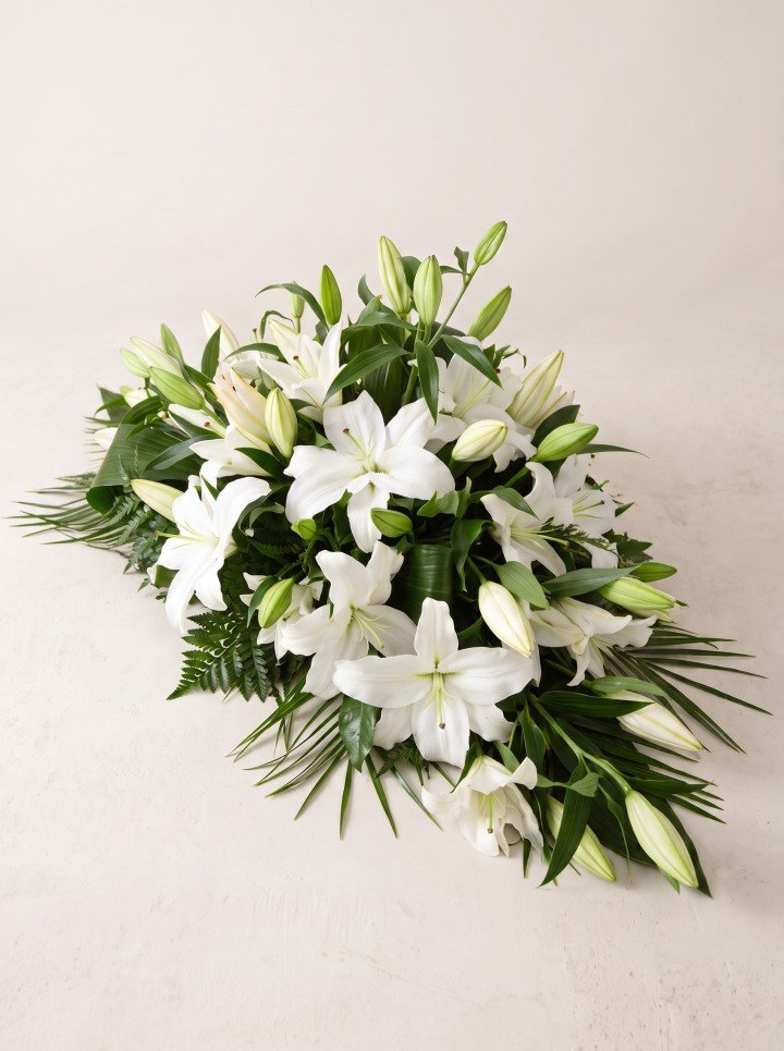 Lily Casket Spray Lily Casket Spray