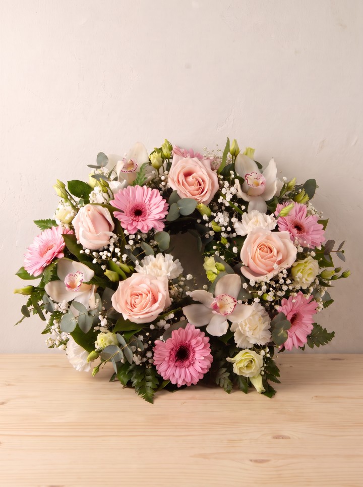 Sympathy Wreath Pink
