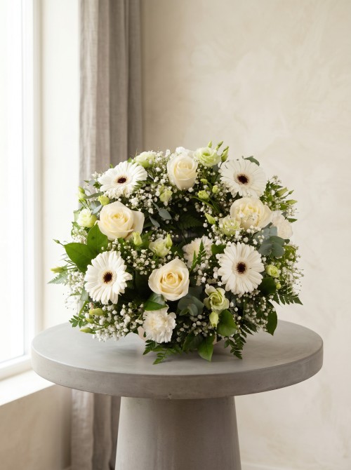 Sympathy Wreath White