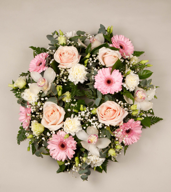 Sympathy Wreath Pink Sympathy Wreath Pink