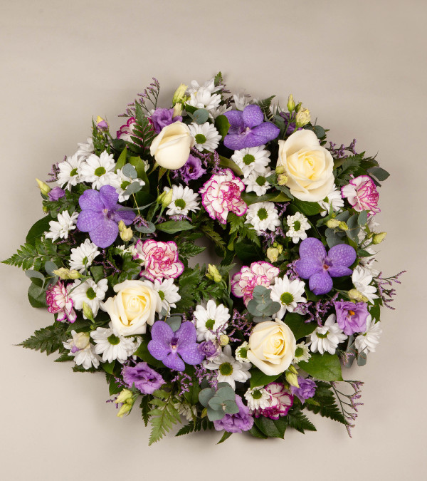 Sympathy Wreath Purple Sympathy Wreath Purple